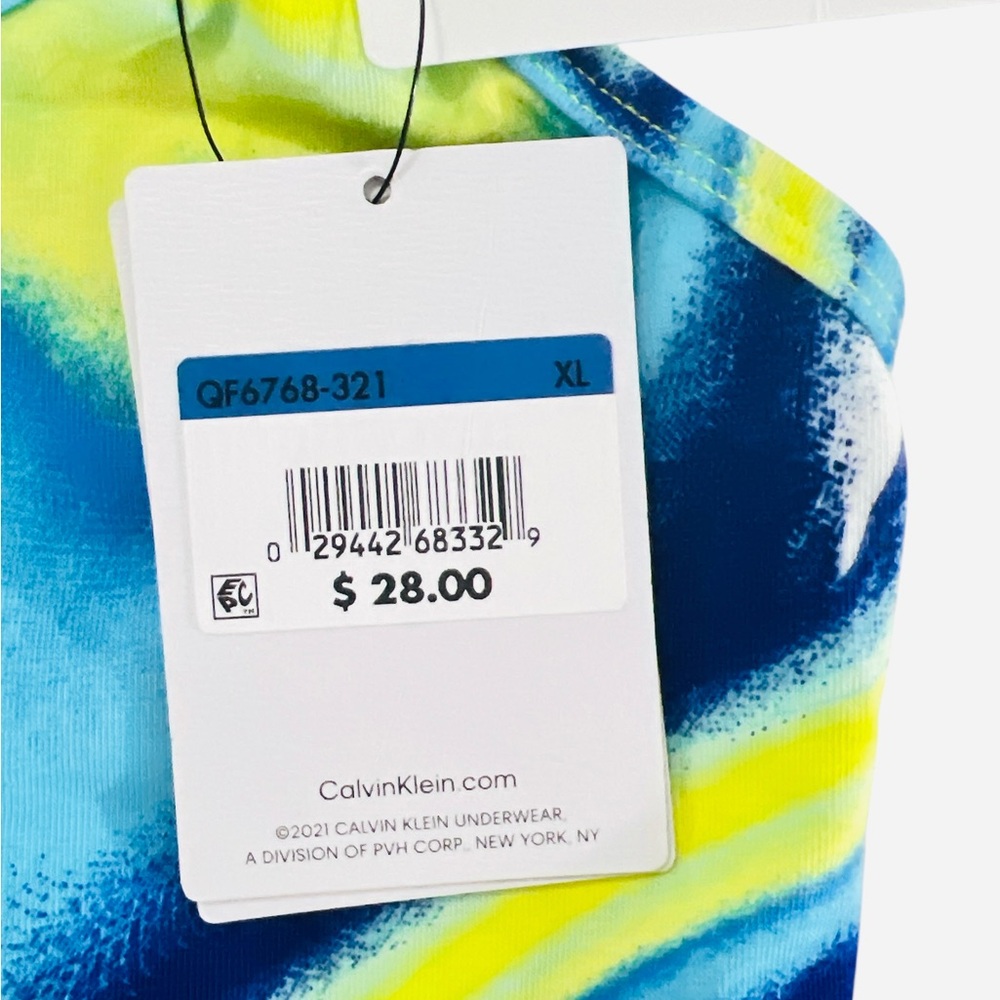 Calvin Klein Reimagined Heritage Pride Unlined Bralette White/Blue/Green Size XL - Picture 7 of 7